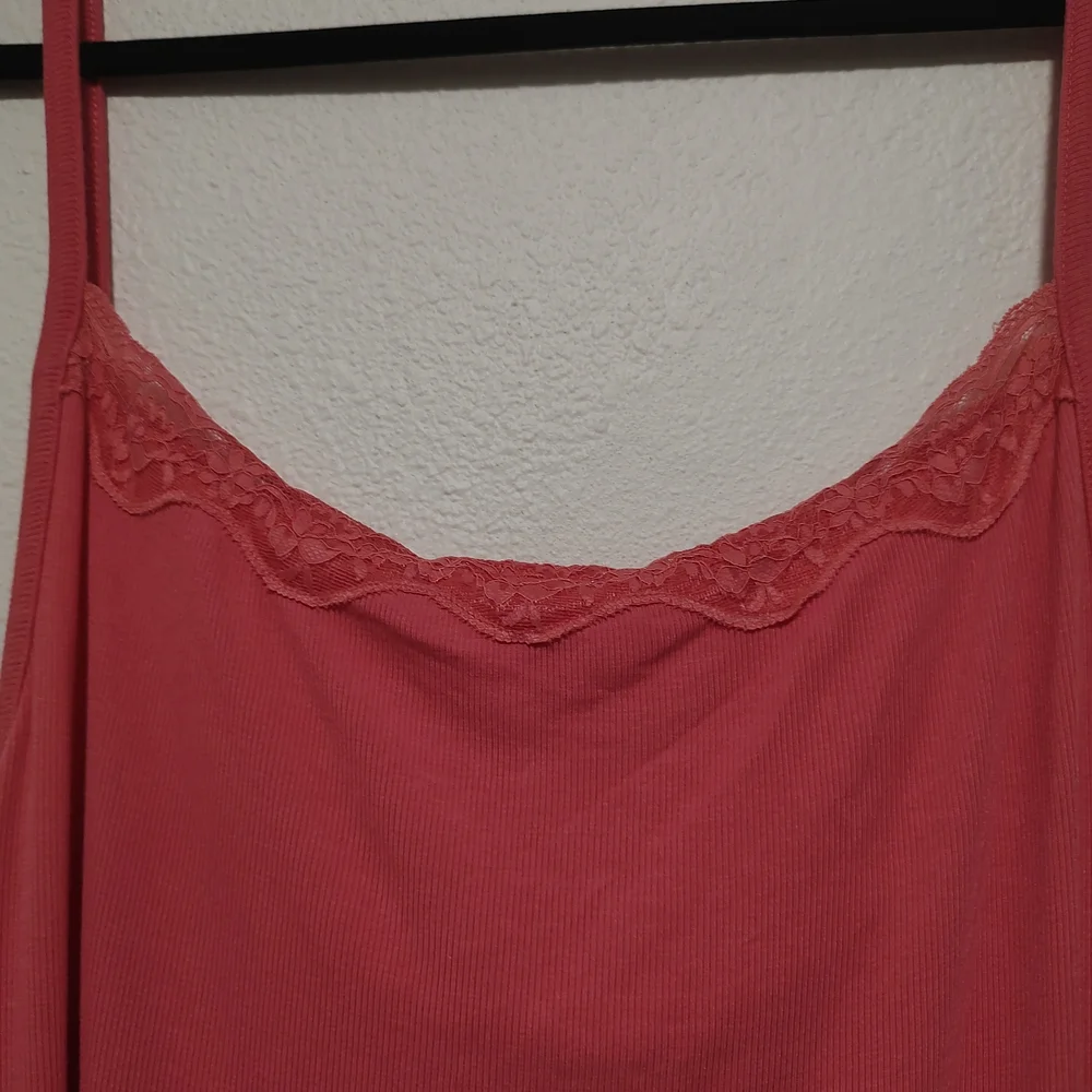 Auden Pink Tank Top & Tie Waist Shorts Lace Accent Sleep Lounge Set Size 3X - Picture 6 of 15
